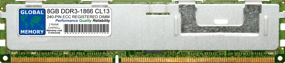 8GB DDR3 1866MHz PC3-14900 240-PIN ECC REGISTERED DIMM (RDIMM) MEMORY RAM FOR FUJITSU SERVERS/WORKSTATIONS (2 RANK CHIPKILL) - Click Image to Close